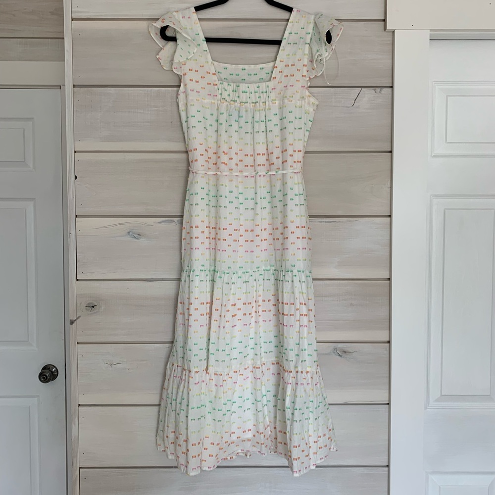 Draper James RSVP midi white cotton dress EEUC size Small - Picture 3 of 7